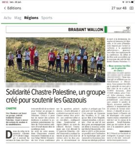 Communiqué de presse paru dans l’Avenir 27/05/25