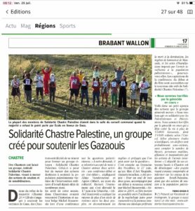 Communiqué publié dans l’Avenir 27/07/25